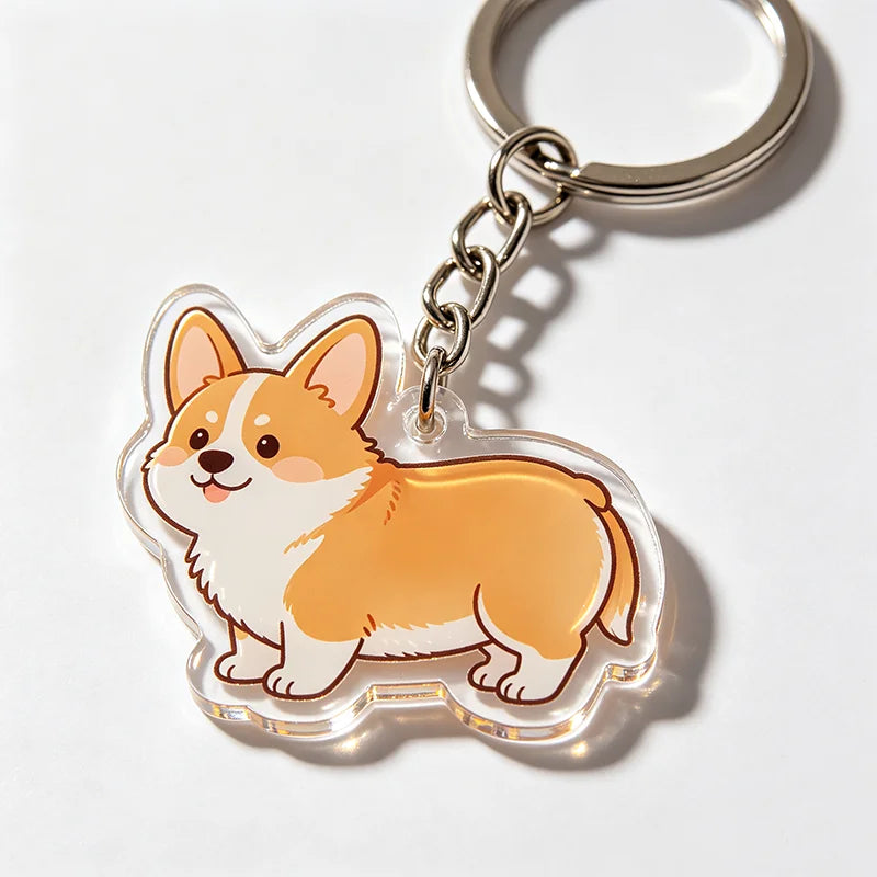 Custom Pet Photo Personal Keychain Customized Clear Acrylic Key Chain Design Making Cute Keyring Goods Made