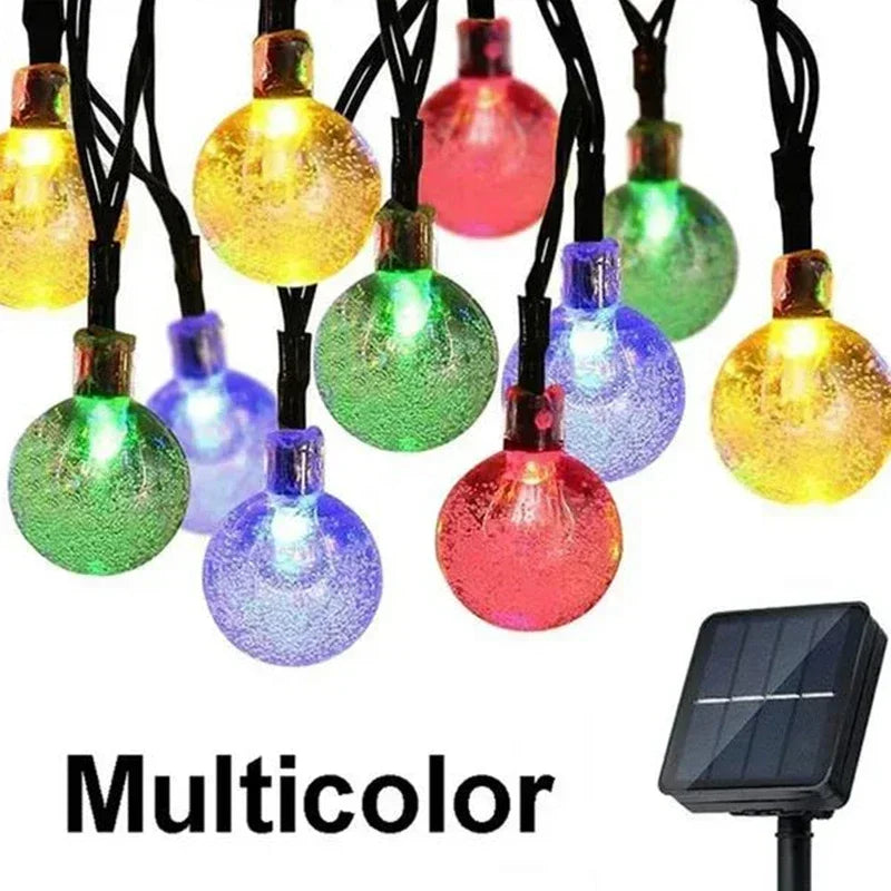 Luci a LED solari per esterno, catena decorativa 8 modalità, impermeabili IP65