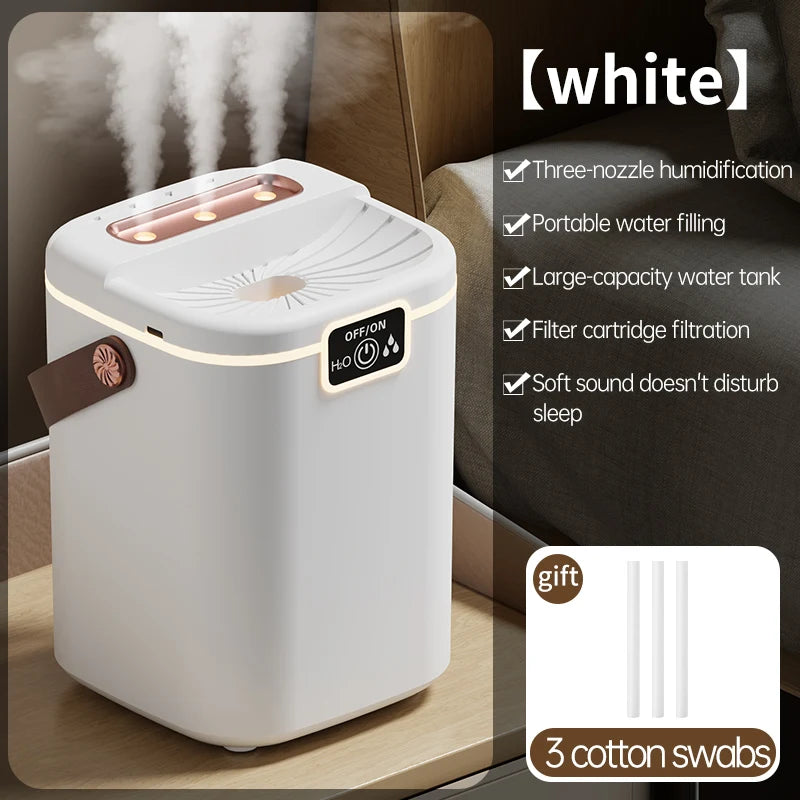 Umidificatore da 2 L con Tripla Nebbia, Luce Notturna e Porta Type‑C