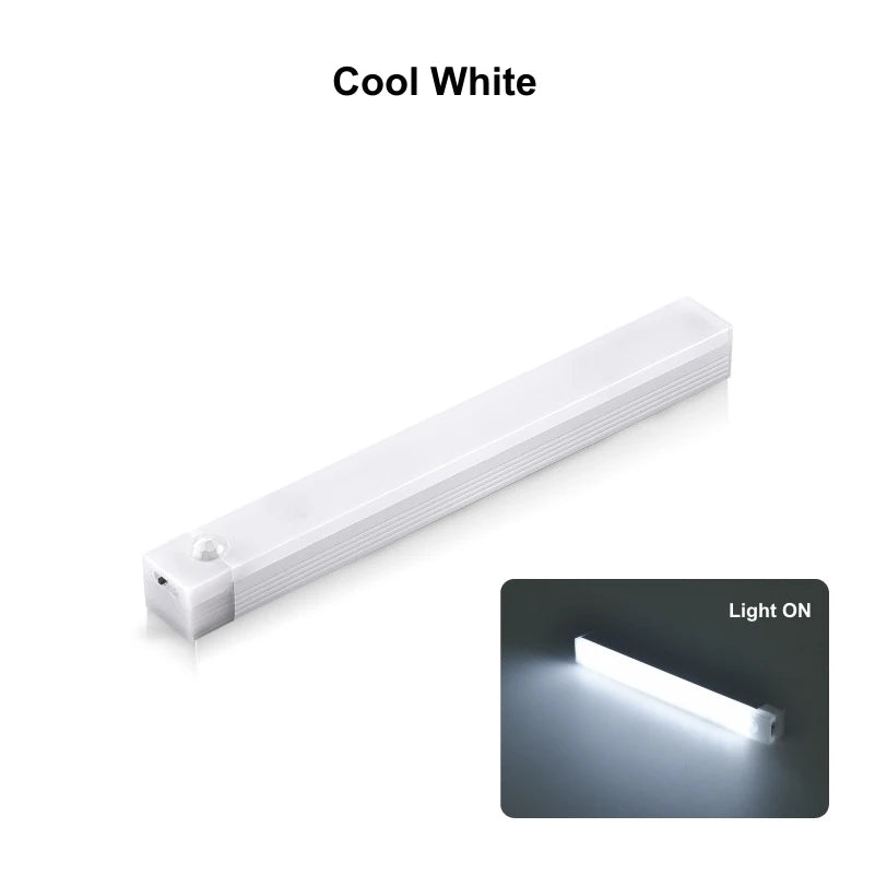 Barra LED con sensore di movimento, luce ricaricabile per cucina e comodino