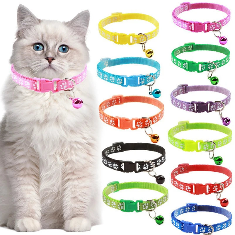 Collarlo per Gatti e Cani con Campanella, Multi-Colori, Corda