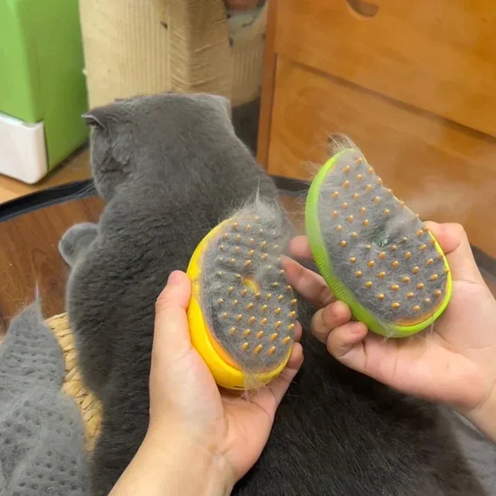 Spazzola Elettrica 3 in 1 per Gatti e Cani – Spray Vapore, Massaggio e Pettine