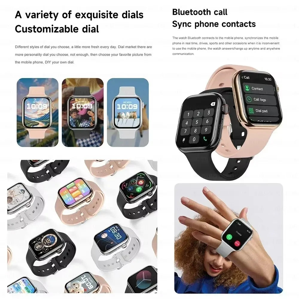 Smartwatch 2026 GPS per Apple, AMOLED HD 1.9", 10 sport, impermeabile IP68,…