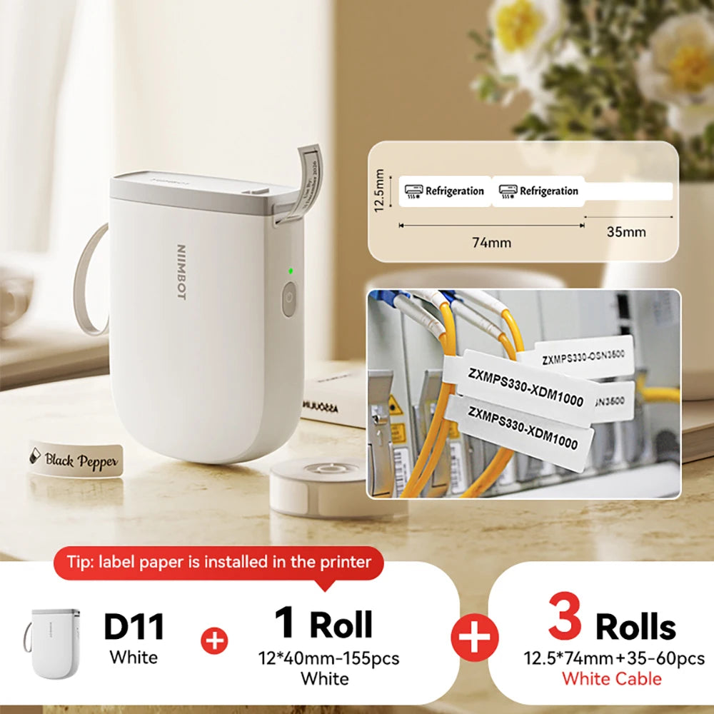 Stampante Etichette Termica Portatile Bluetooth 300DPI D11