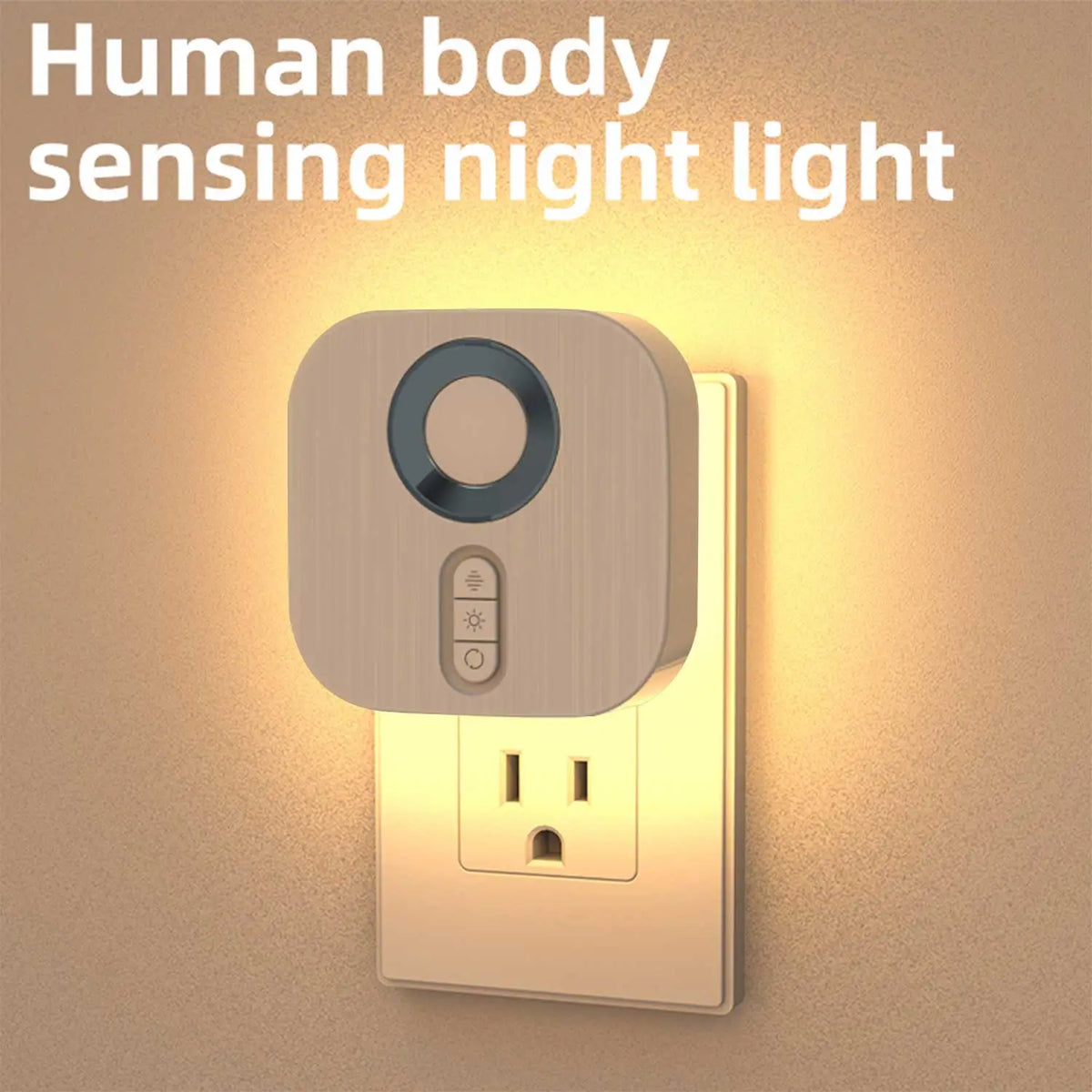 Lampada LED da parete con sensore di movimento, presa EU, luce notturna 3000K