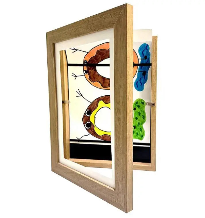 Cornice Arte Bambini 3 Colori A4/6" Quadro Legno Sostituibile