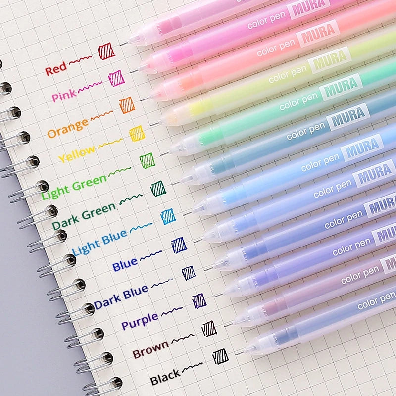 Set Penne Gel Colorate Kawaii per Diario e Scuola
