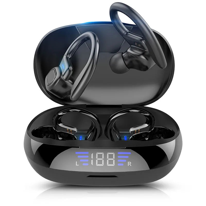 Auricolari sportivi Bluetooth 5.1 con microfono e design ergonomico