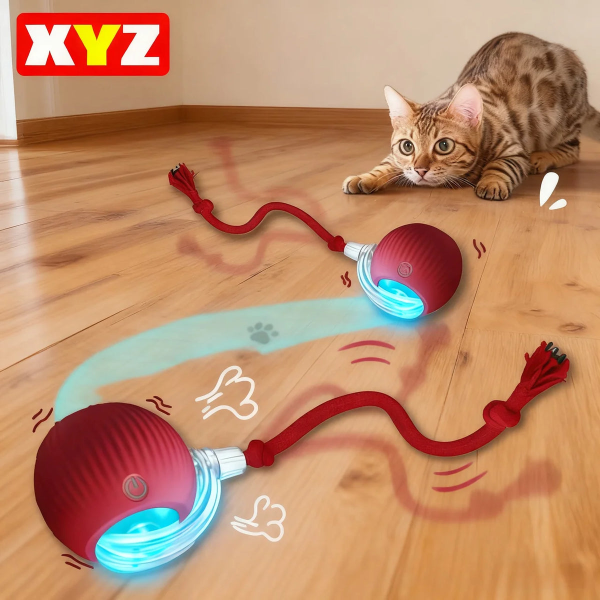 Palla Interattiva per Gatti e Cani – Gioco Automatico con Coda Falsa