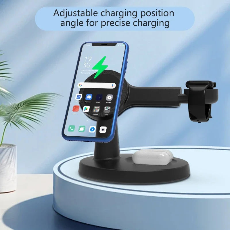 Caricatore wireless 3 in 1 magnetico per iPhone, Apple Watch e AirPods