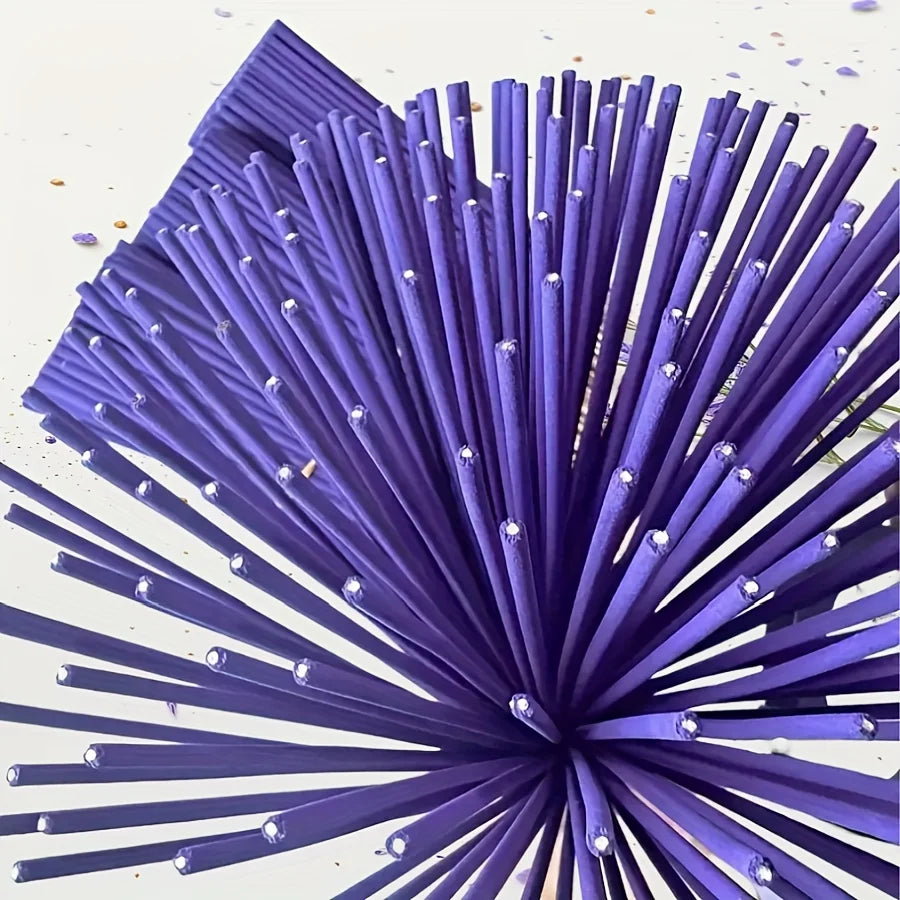 Available in 57/129/299 Pieces, Lavender Premium Incense Sticks, 8.66 Inches - 30~40 Minutes Burning Time, Light Fragrance, Suitable for Home, Kitchen and Restaurant Decoration, Suitable for Home Office Odor Removal, Long-Las