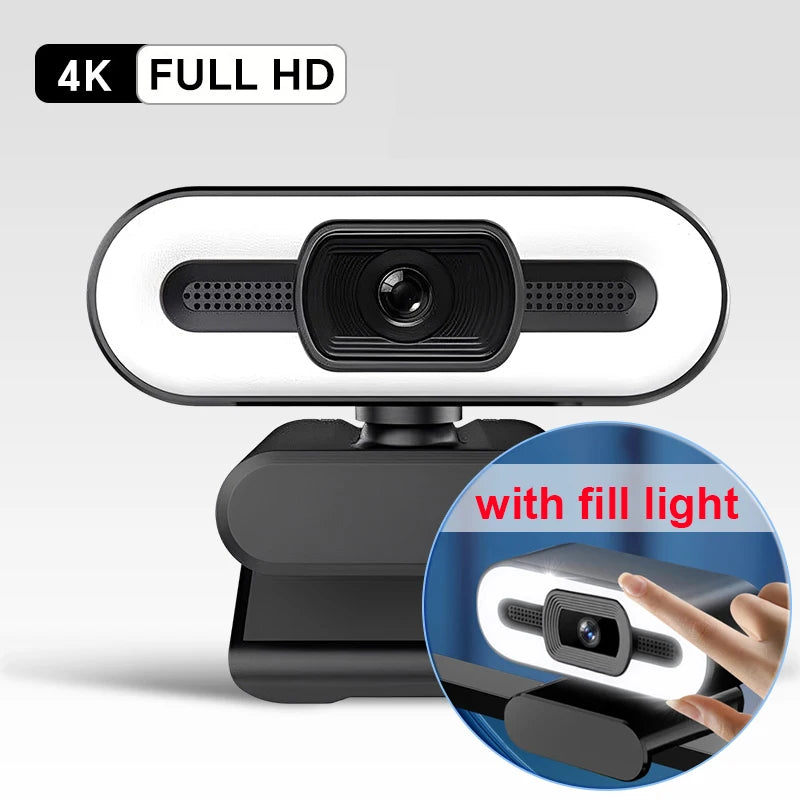 Webcam 4K Full HD con autofocus, microfono integrato e USB 2.0
