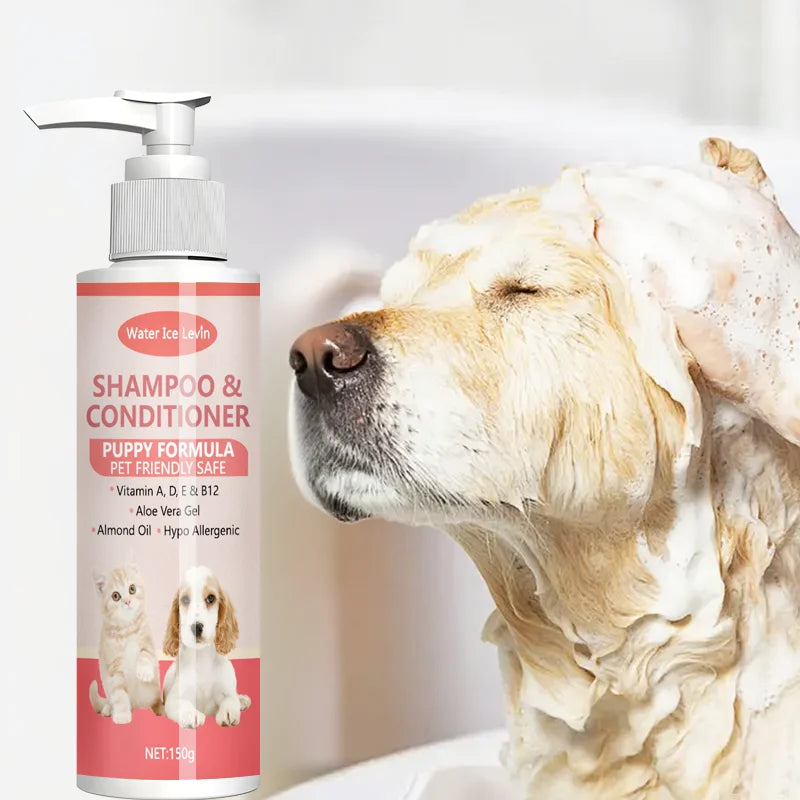 Shampoo 2‑in‑1 per cuccioli con vitamina e aloe – formula ipoallergenica