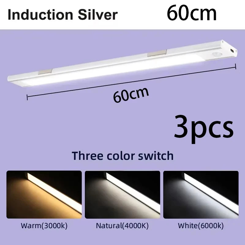 Lampada LED con Sensore di Movimento, Ricaricabile e Dimmabile, 3 Colorazioni