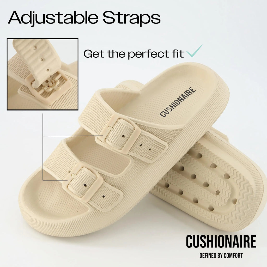 Sandali estivi donna con doppio cinturino, suola EVA morbida e design cloud