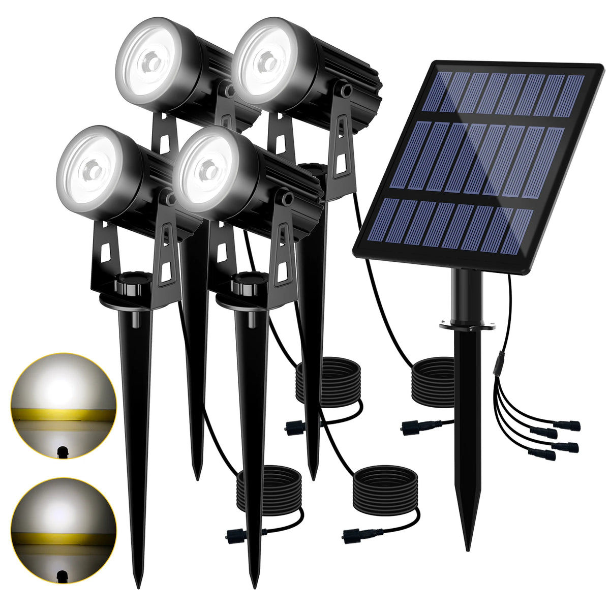 Lampada da Giardino Solare LED 3000K/6000K/RGB, IP65, 5 m, Dimmabile