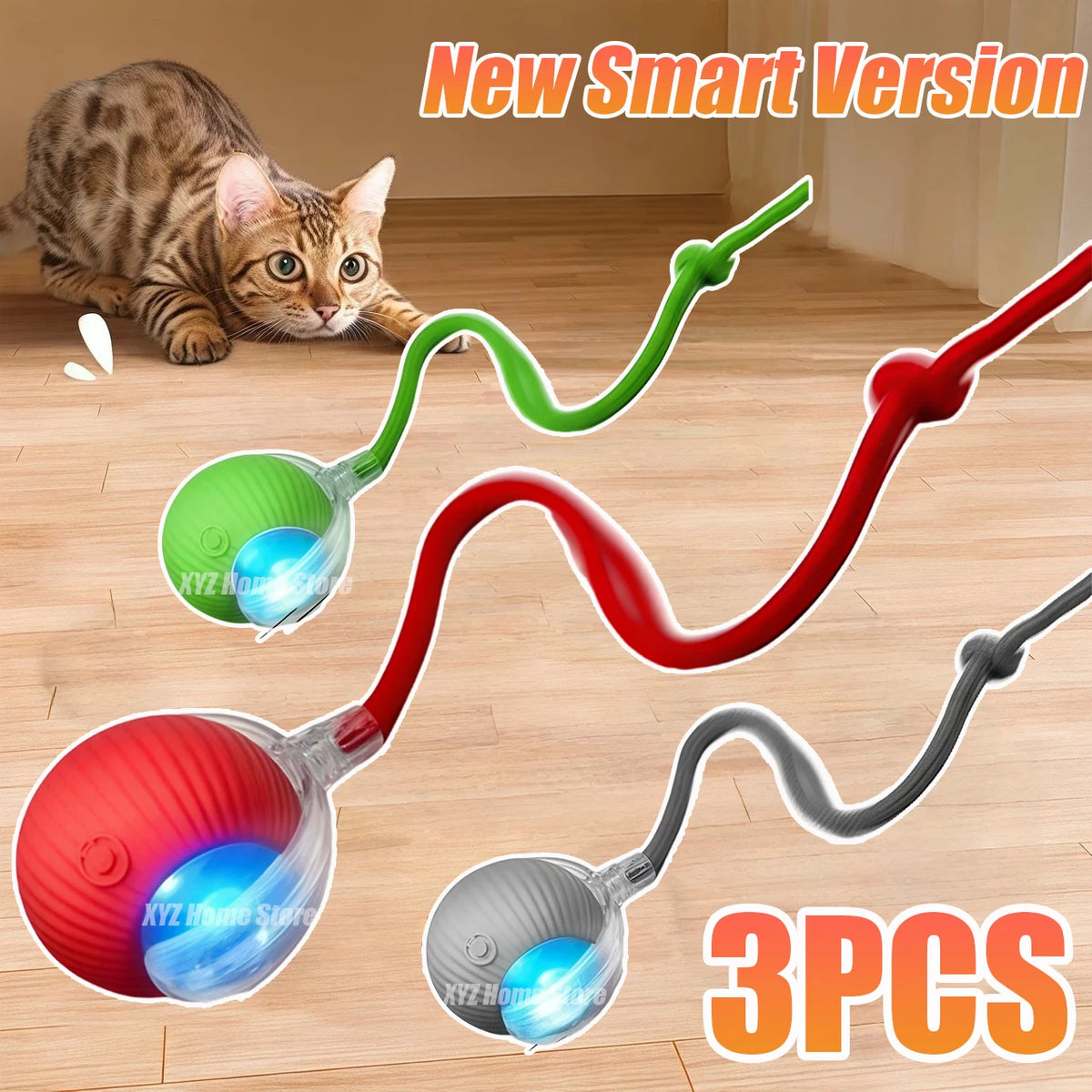 Palla Interattiva per Gatti Ricaricabile - Giocattolo Elettrico Intelligente