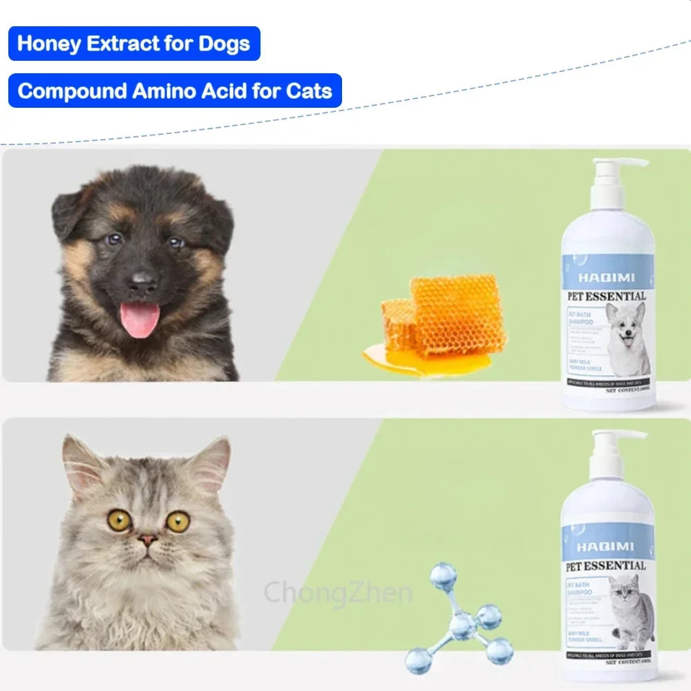Shampoo Pet 500ml per Cani e Gatti - Detergente Gentle con Estratti Vegetali