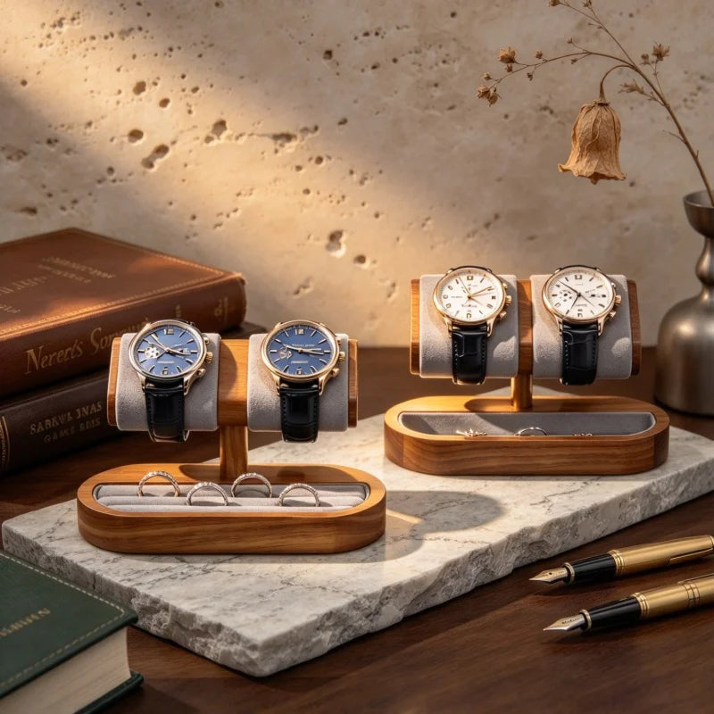 Oirlv Wooden Watch Stand Bracelet and Bangle Display Stand for Entryway Decoration Jewelry Storage Gifts Wholesale Display racks