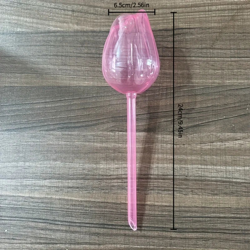 Sfere di irrigazione rosa a forma di tulipano per piante indoor e outdoor