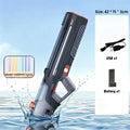 New Pulse Colorful Flashing Electric Continuous Water Gun Toy Automatic Water Suction Large Capacity Adult Water Toy Gift