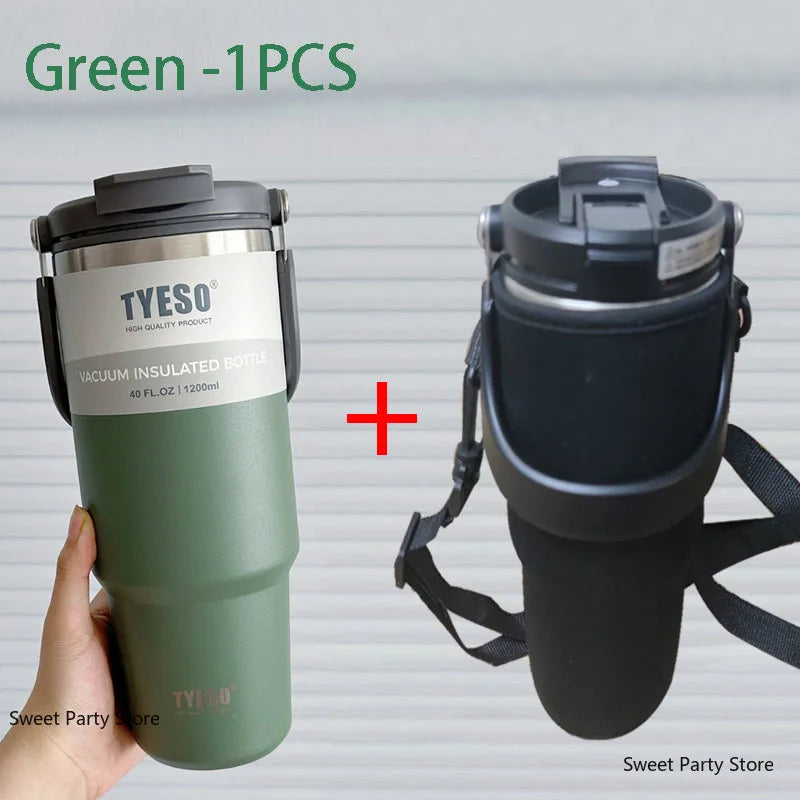 Thermos in acciaio inox 600‑1200 ml con doppio isolamento e tappo multifunzione