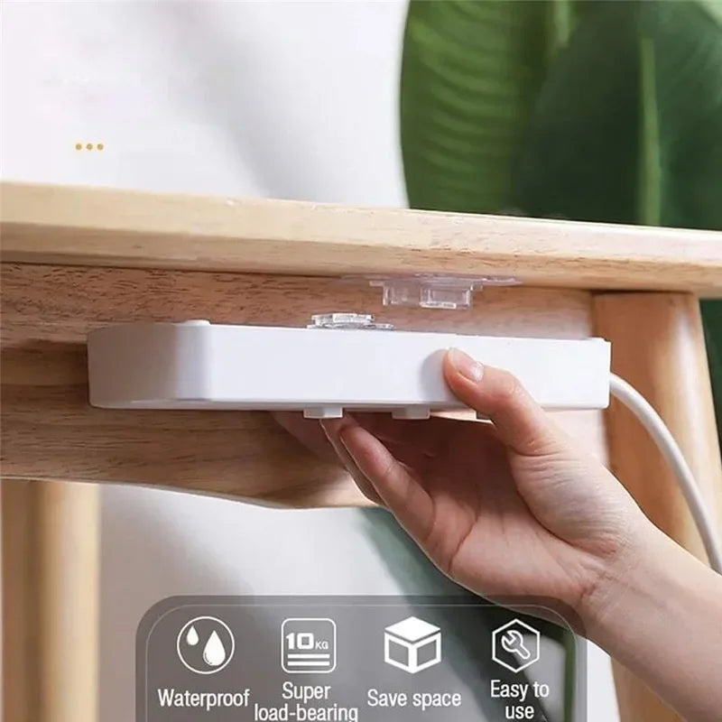 Ganci adesivi doppia faccia trasparenti per parete – supporti per cucina e bagno