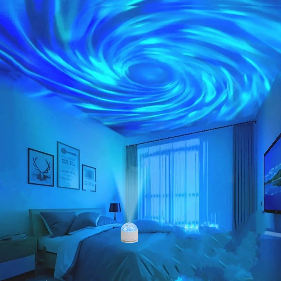 Proiettore LED Aurora Waves – Luci notturne con 16 effetti colore e telecomando