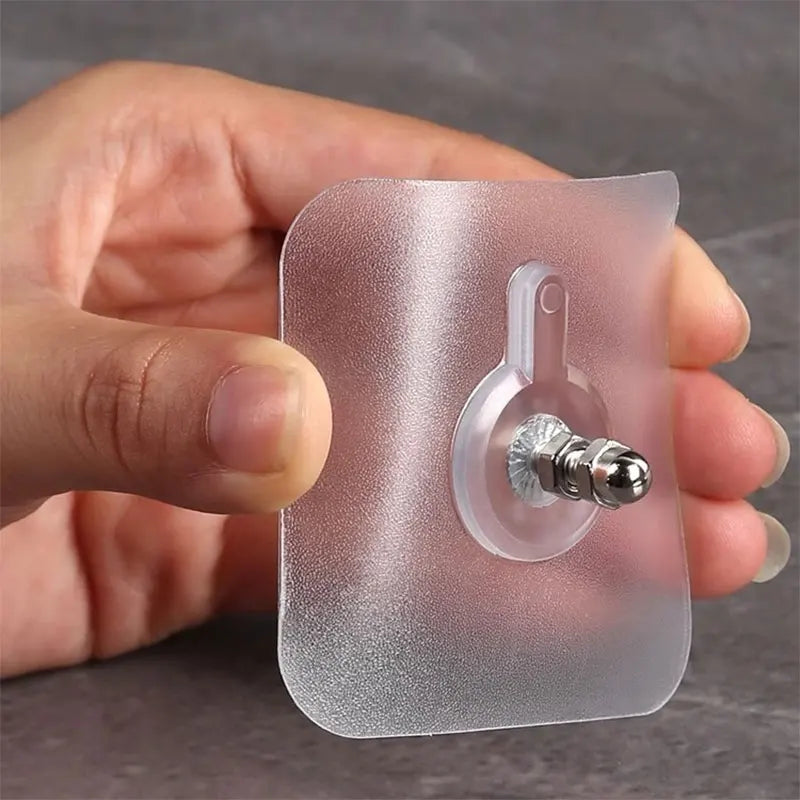 Ganci adesivi trasparenti per parete, senza viti, pacchetti da 2-10 pezzi –…