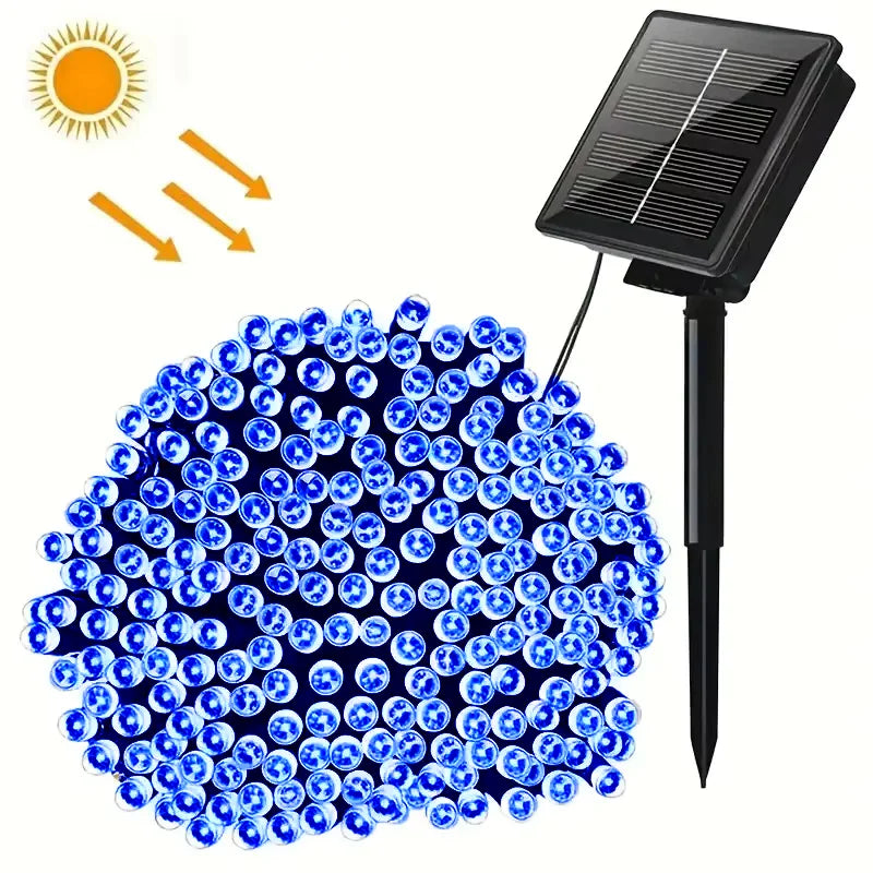 Catena LED solare per esterno – Luci decorative per giardino, Natale e feste