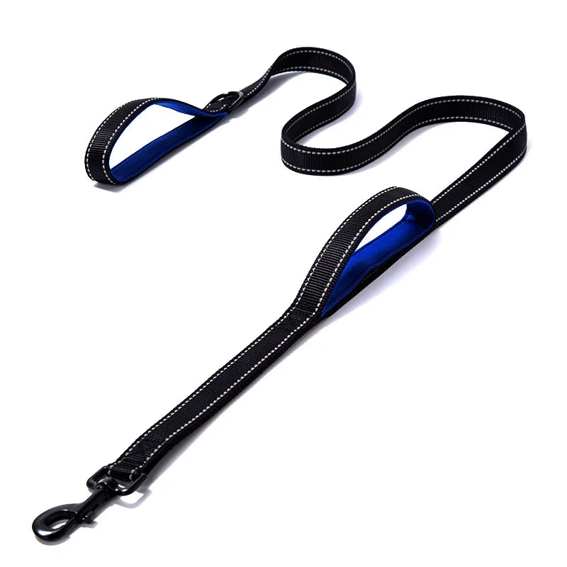Guida Doppia Padded Nylon Riflettente per Addestramento Cani