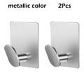 Ganci da parete adesivi in acciaio inox per bagno e cucina – set da 4 pezzi