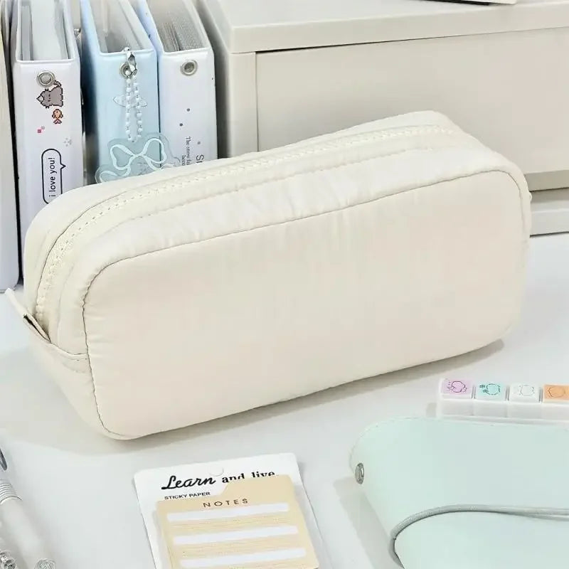 Astuccio Porta Matite Quadrato a Colore Solido, Grande Capacità, Organizer per…