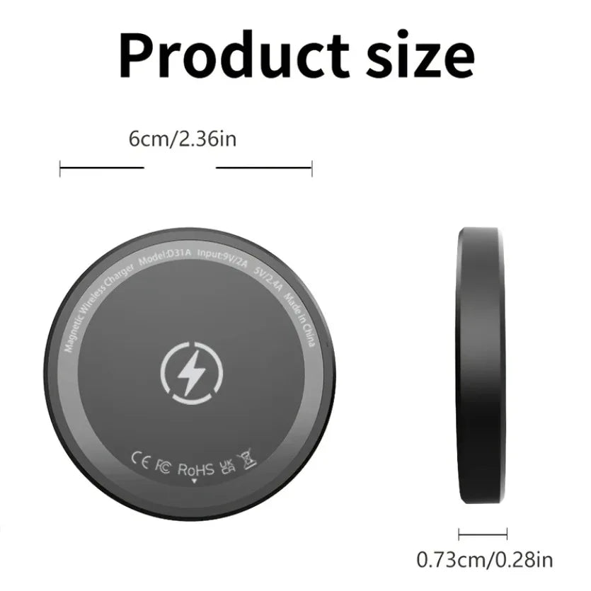 VIKEFON 15W Phone Magnetic Wireless Charger Pad For Magsafe iPhone 17-12 Pro Max Airpods 4 Pro Magnet Fast Charging Station