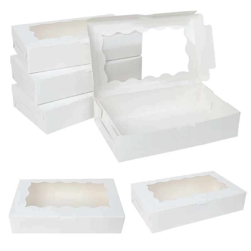 Boîte à gâteaux avec fenêtre en papier kraft, 5/10/20 pièces - Emballage pour…