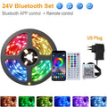 Striscia LED RGB 5-40 m con Bluetooth, sync musica e alimentatore
