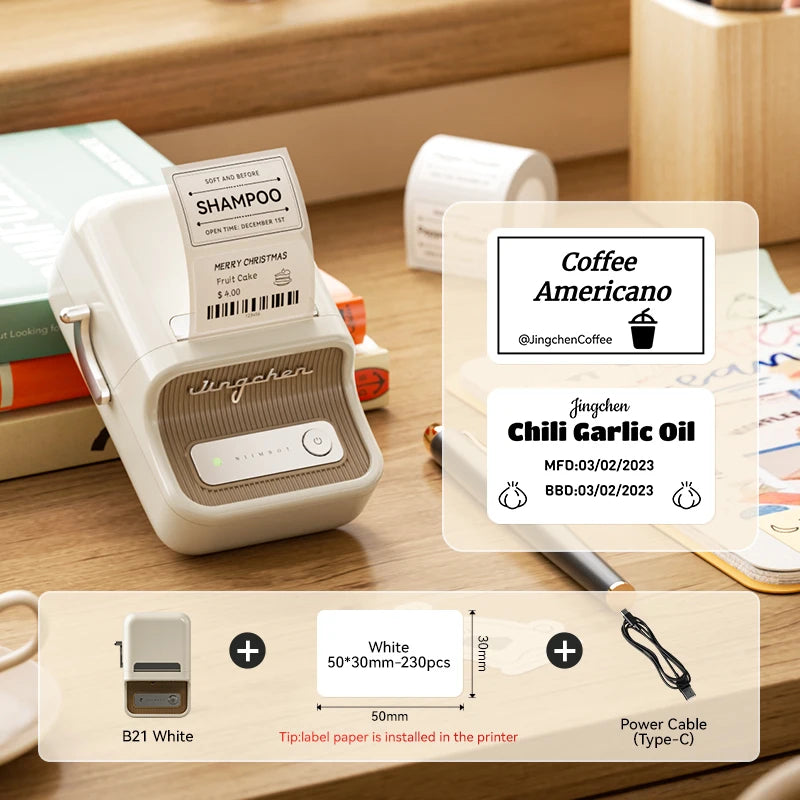 Stampante termica mini portatile – Etichette adesive Bluetooth 20‑50 mm