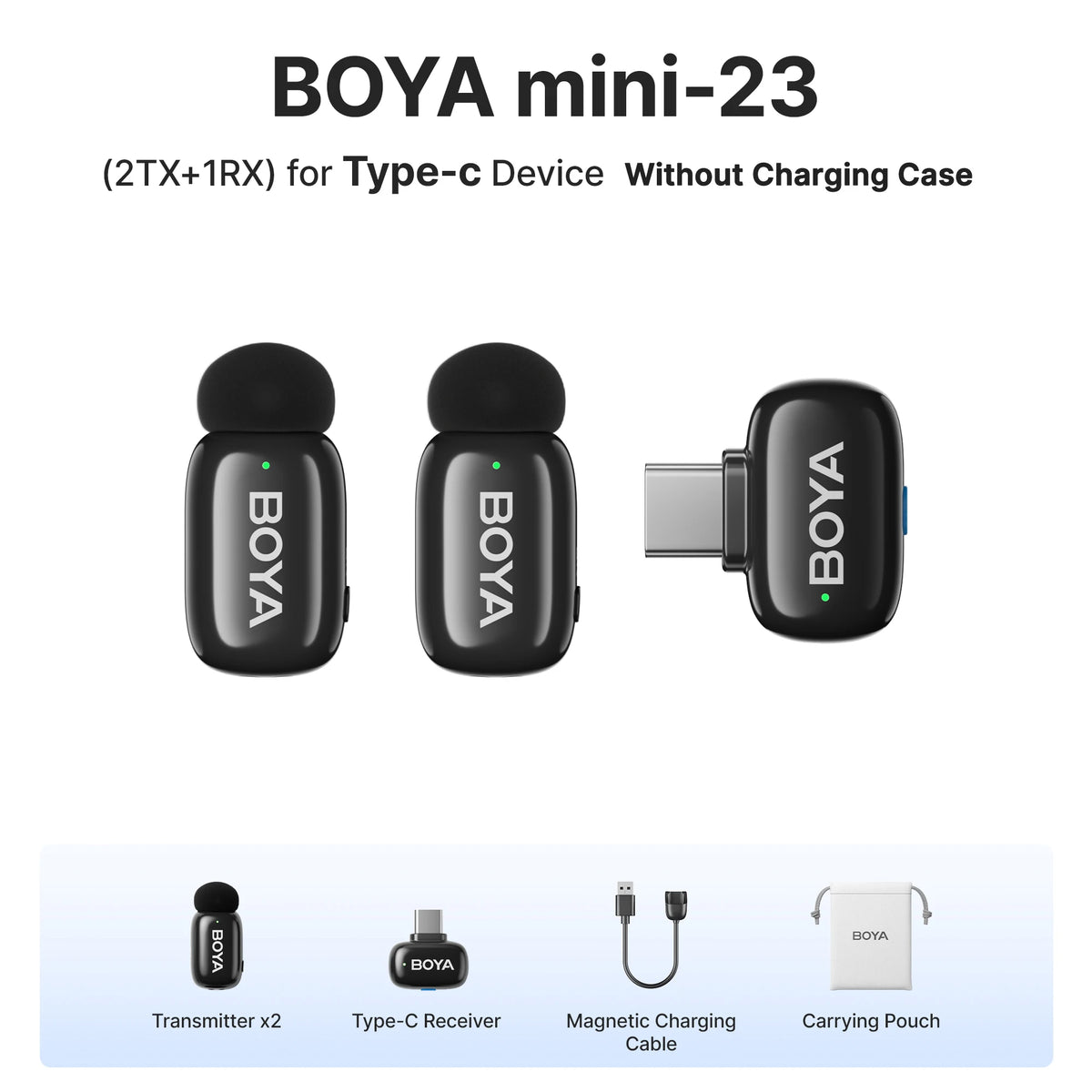 Microfono Lavalier Wireless 2.4 GHz per iPhone, iPad e Android Type‑C