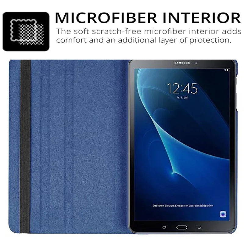 For Samsung Galaxy Tab A 10.1 2016 SM-T580 T585 360 Degree Rotating Stand Holder Tablet Cover Protective Shell Funda Coque