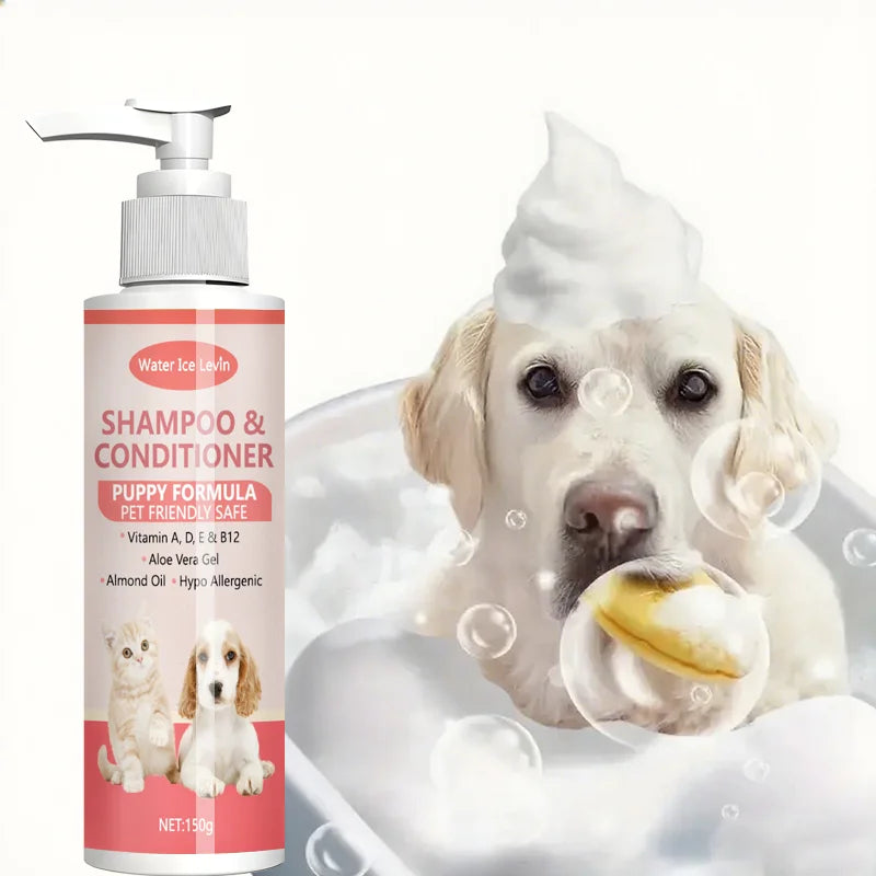 Shampoo 2‑in‑1 per cuccioli con vitamina e aloe – formula ipoallergenica