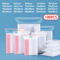100 sacchetti ZipLock trasparenti riutilizzabili per alimenti e oggetti