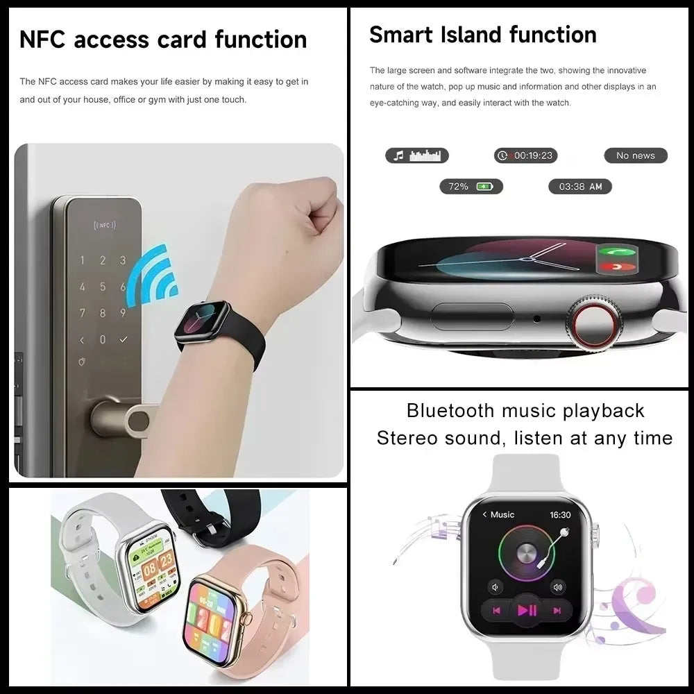 Smartwatch 2026 GPS per Apple, AMOLED HD 1.9", 10 sport, impermeabile IP68,…