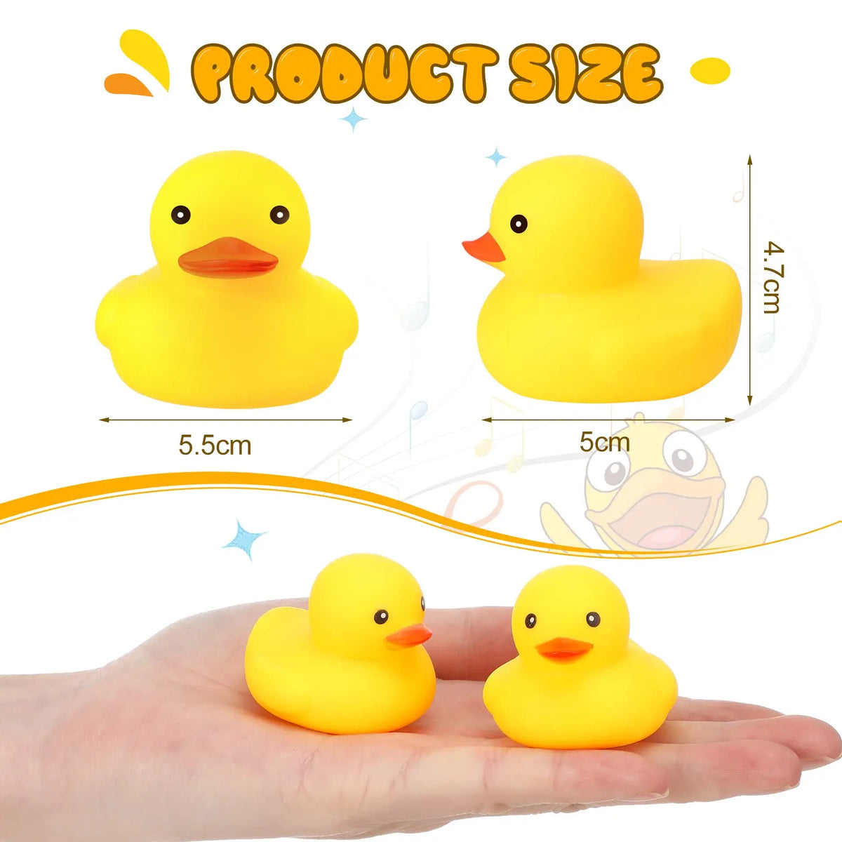Papere di gomma colorate – set da 1‑100 pezzi per feste, piscina e compleanni