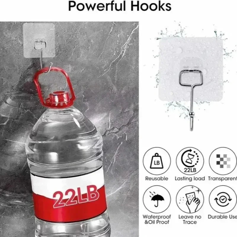 Ganci adesivi rotanti impermeabili per parete e porta – cucina e bagno