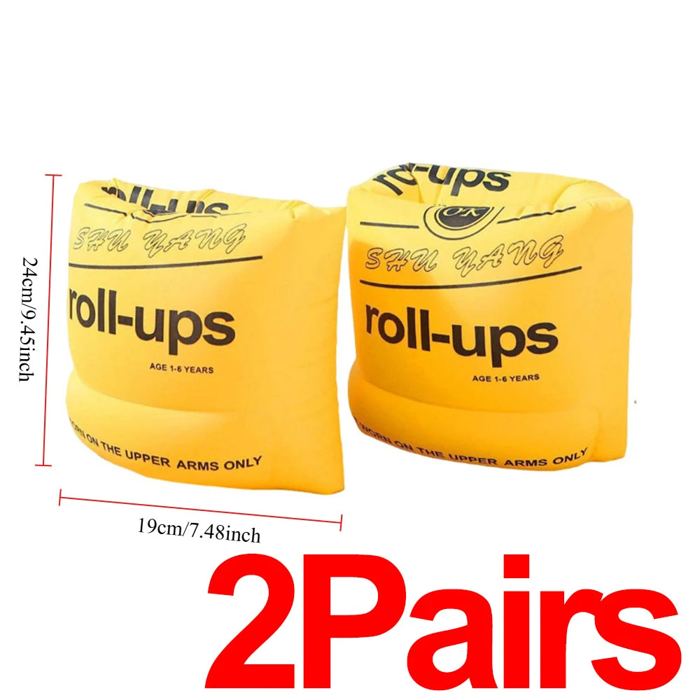 Adult Kids Universal Inflatable Armbands Arm Swimming Rings Double Air Bag Arm Float Rings Pool Floaters Swim Arm Rings