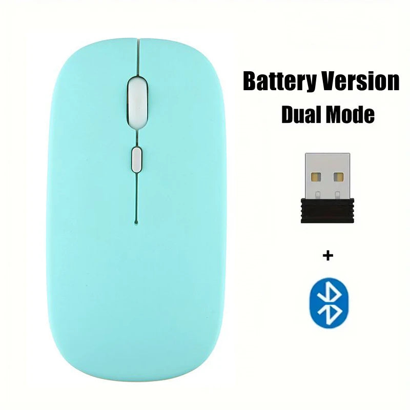 Mouse wireless 2.4 GHz e Bluetooth dual mode, mini ed ergonomico, 1600 DPI
