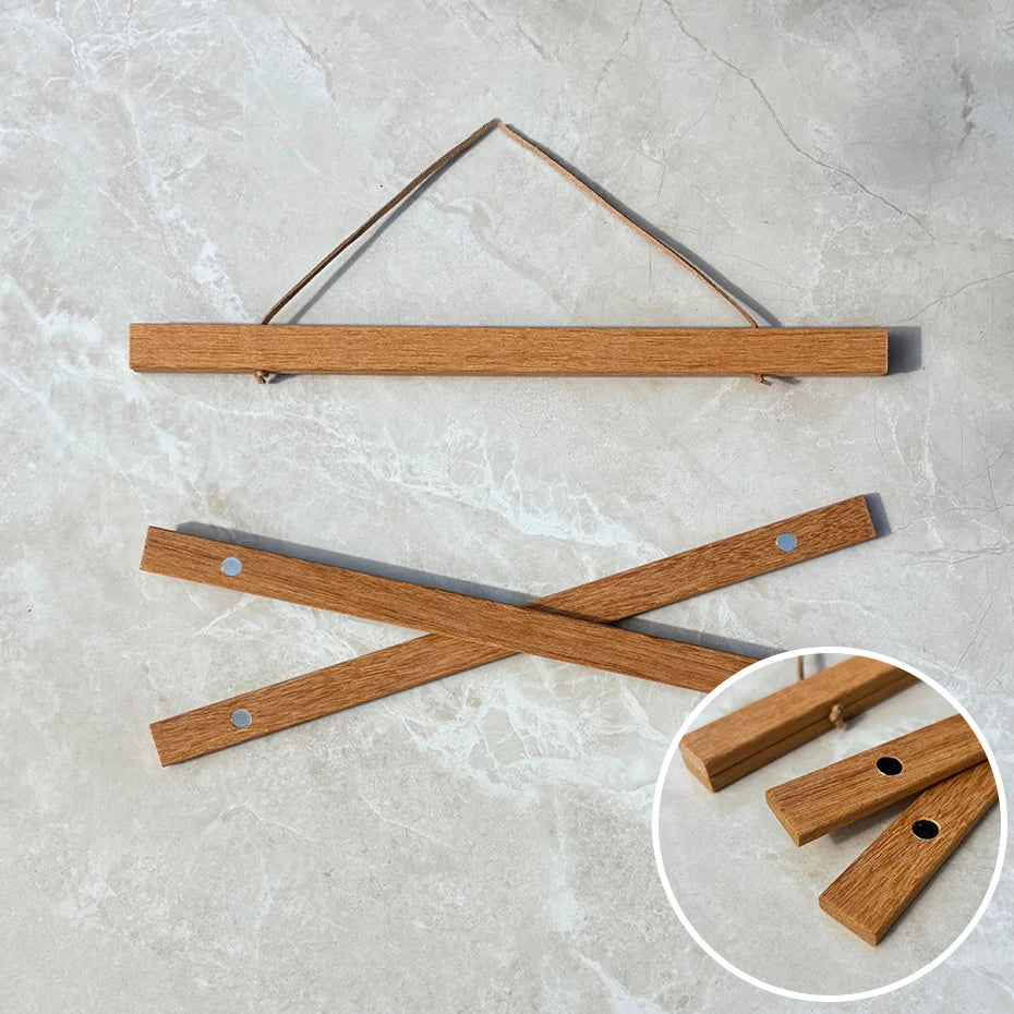Cornice magnetica in legno di teak per poster e stampe – 30x40/40x60 cm