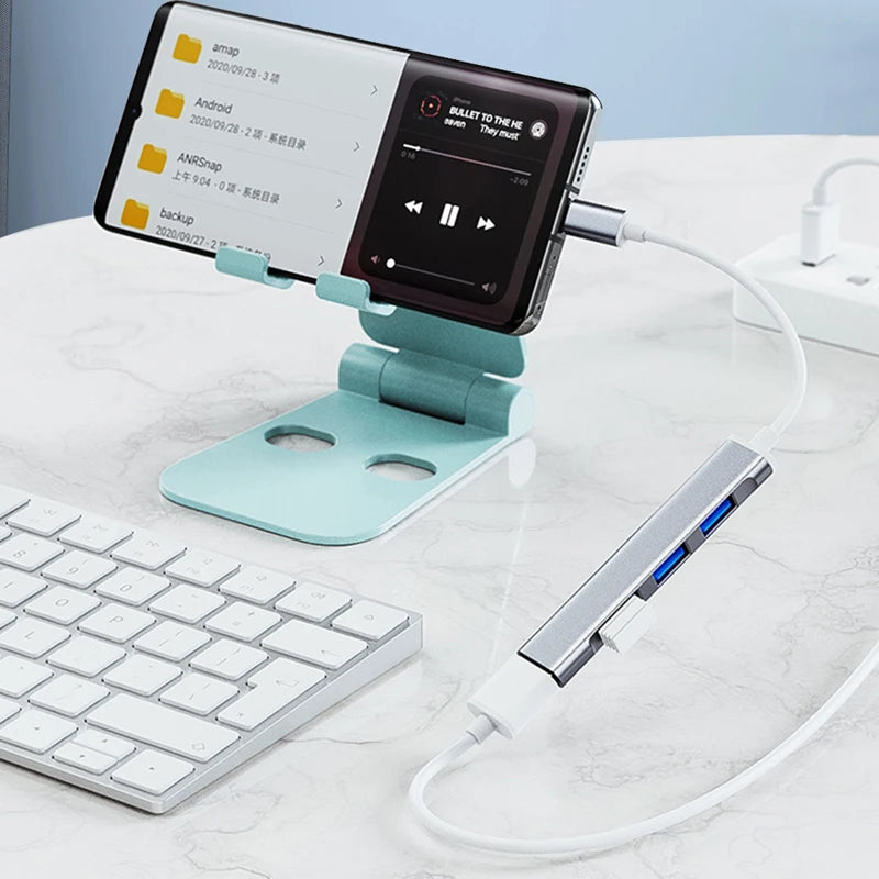 Hub USB 7 porte USB‑C 3.0, multi‑porta per MacBook, PC e laptop