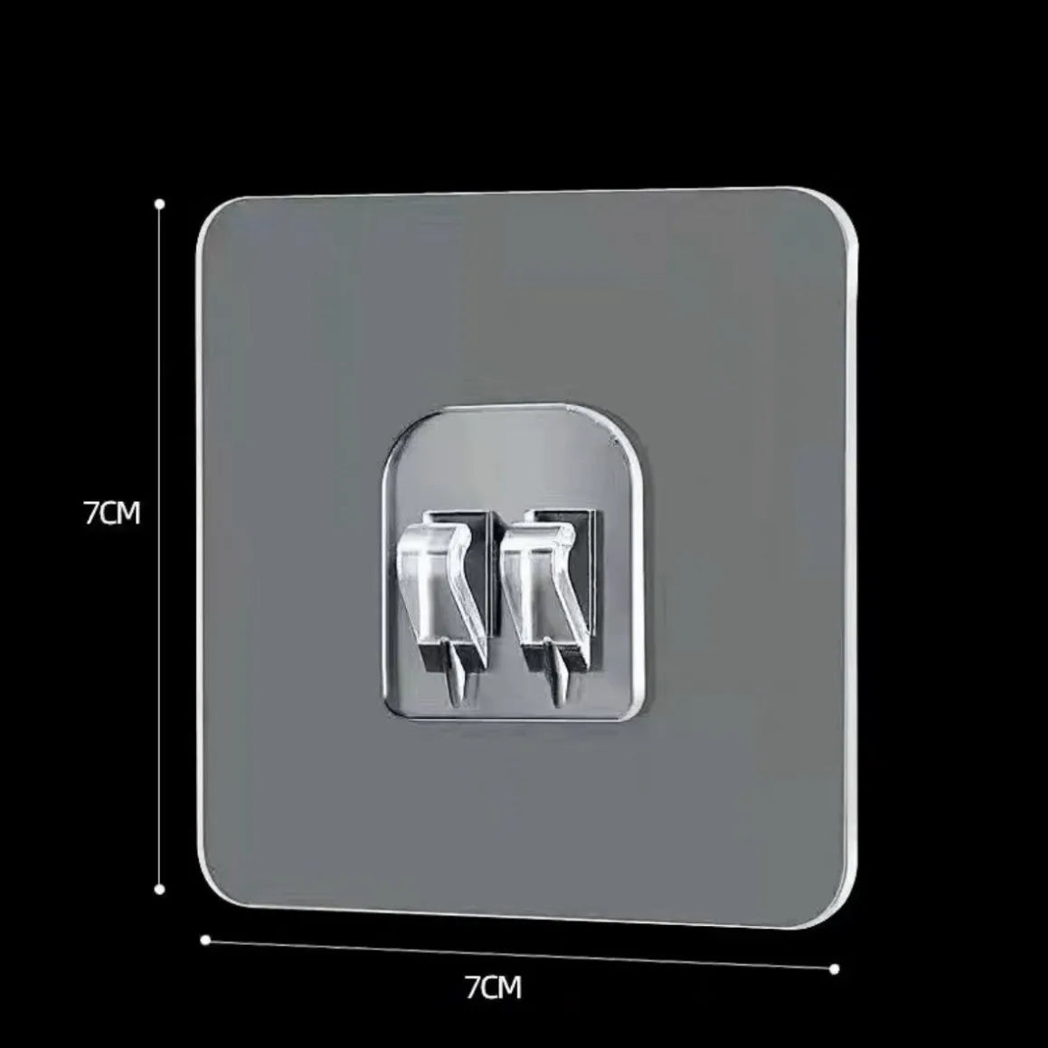 Ganci adesivi trasparenti per casa, set 10‑30‑50, impermeabili, capacità 2 kg
