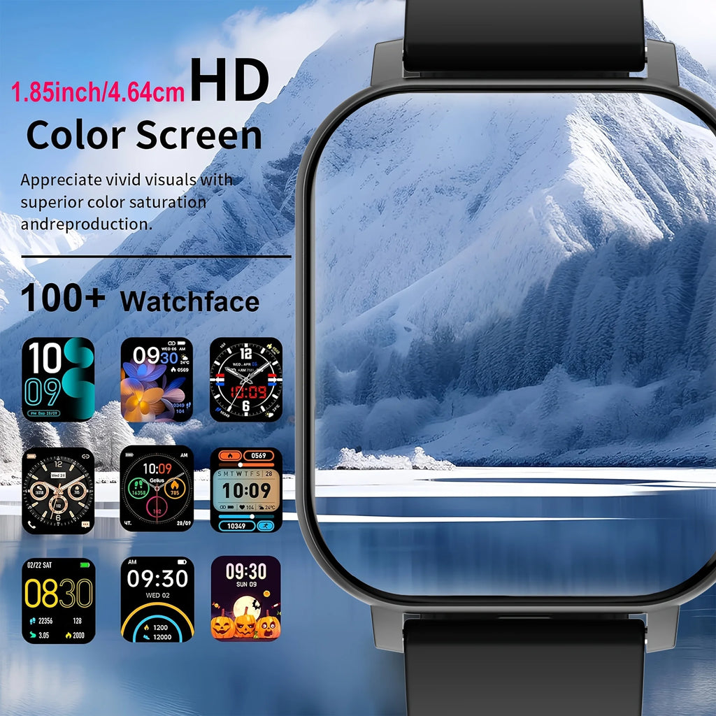 Smartwatch sportivo full‑screen 1.8" con chiamata wireless e monitor del sonno